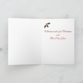 ブラックラブラドールワンちゃん&サンタハットクリスマス シーズンカード (内部)