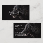 ブラックラブラドール犬の散歩・ペットシッター・グルーマー 名刺 (正面/裏面)