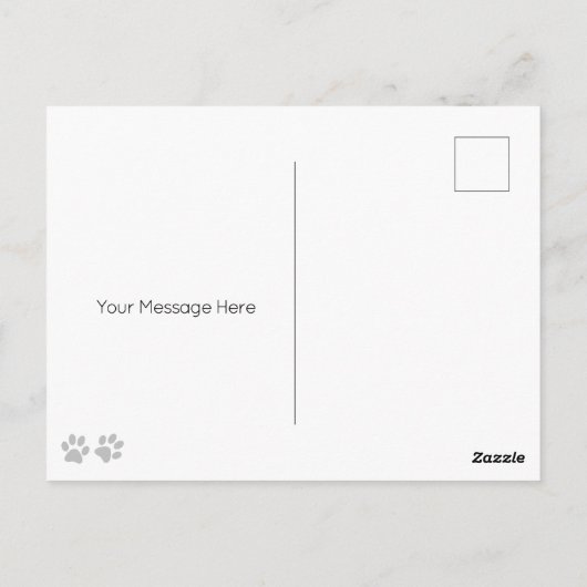 ブラックラブラドール犬の誕生日カードをオーダーメイド ポストカード (裏面)