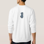 ブラックラブラドール犬ポートレートオリジナルおもしろいスローガン スウェットシャツ (裏面)