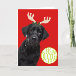 ブラックラブラドール犬 ペットクリスマステニスボール  楽しい シーズンカード