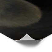 ブラックラブラドール犬 ポスター (角)