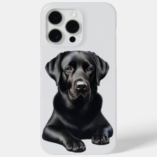 ブラックラブラドール犬 Case-Mate iPhoneケース (裏面)