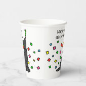 ブラックラブラドール紙吹雪バースデーパーティー 紙コップ (右)