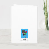 ブラックラブラドール記念日グリーティングカード カード (裏面)