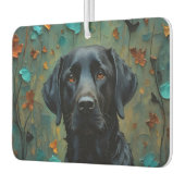 ブラックラブラドール離れイン カーエアーフレッシュナー (左)