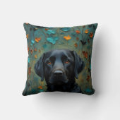 ブラックラブラドール離れイン クッション (裏面)