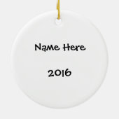 ブラックラブラドール – ウィンターワンダーランド セラミックオーナメント (裏面)