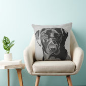 ブラックラブラドール クッション (椅子)