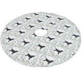 ブラックラブラドール – クリスマスホリデー – ドッグブラックラボ フリース ツリースカート (アングル)