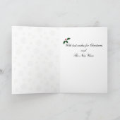 ブラックラブラドール&サンタハットスノーフレーククリスマス シーズンカード (内部)