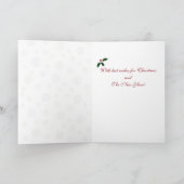 ブラックラブラドール&サンタハットスノーフレーククリスマス シーズンカード (内部)