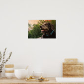 ブラックラブラドール ポスター (キッチン)