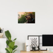 ブラックラブラドール ポスター (ホームオフィス)