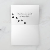 ブラックラブラドール&レターグリーティングカード カード (内部)