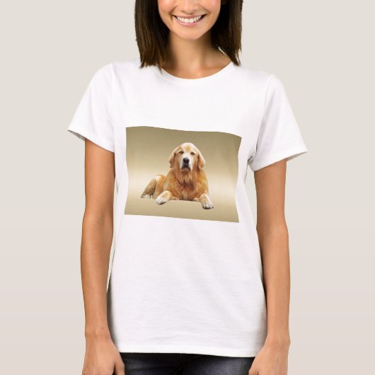 ブラックラブラドール 水彩画アート Tシャツ (正面)