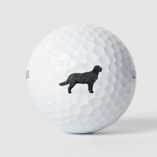 ブラックラブラドール - 狩猟犬 ゴルフボール (正面)