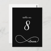 ブラックラブ結婚インフィニティのテーブル番号カード ポストカード (正面/裏面)