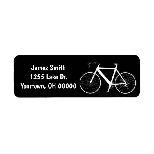ブラックラベルのホワイトバイク ラベル (正面)
