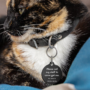 ブラックラベルキャットキッ失ったテスモール。88インチペット用名札 ペット ネームタグ