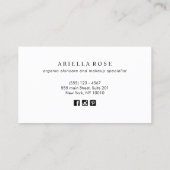 ブラックラベンダーグラデーション美しいサロン 名刺 (裏面)