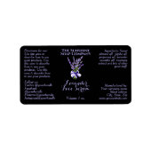 ブラックラベンダードロッパーボトルラベル2.375 x 1.25 ラベル (正面)