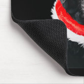 ブラックラボかわいいサンタハットイメージクリスマスプレゼントクリスマス マウスパッド (コーナー)