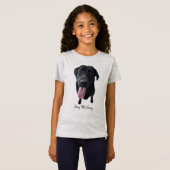 ブラックラボで笑顔を出す Tシャツ (正面フル)