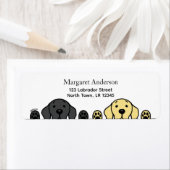 ブラックラボとイエロー・ラブラドール・レトリーバーの監視 ラベル (インサイチュ)