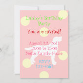 ブラックラボの子犬の誕生日招待状 招待状 (裏面)