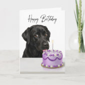 ブラックラボの誕生日ケーキ検査官 カード (正面)