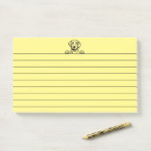 ブラックラボを搭載した10"x6"黄色い裏打ちポストイット ポストイット (デスク)