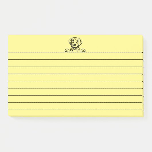 ブラックラボを搭載した10"x6"黄色い裏打ちポストイット ポストイット (正面)