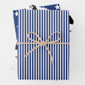 ブラックラボアメリカ国旗名門私立校風のUSAペットドッグおもしろい ラッピングペーパーシート (インサイチュ)