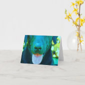 ブラックラボアート カード (黄色い花)