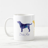 ブラックラボウォーターの色 コーヒーマグカップ (左)