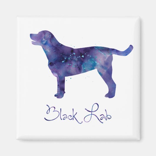 ブラックラボウォーターの色 マグネット (正面)