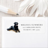 ブラックラボウォーター色ラブラドール差出人住所ラベル ラベル (インサイチュ)