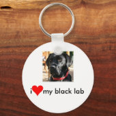 ブラックラボキーチェーン キーホルダー (正面)