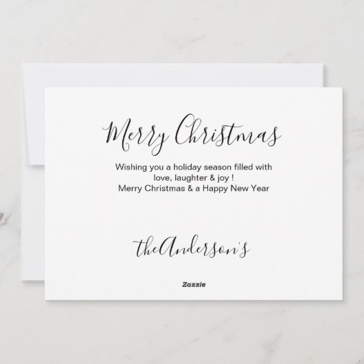 ブラックラボクリスマスカード – かわいい犬の子犬のラブラドール シーズンカード (裏面)