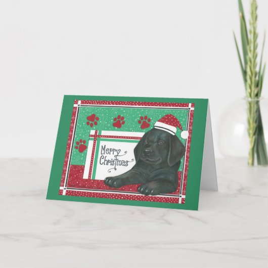 ブラックラボクリスマスカード シーズンカード (正面)