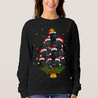 ブラックラボクリスマスツリー犬の恋人クリスマスおもしろいかわいい スウェットシャツ