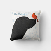 ブラックラボクリスマスドッグラブラドール クッション (正面)