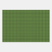 ブラックラボクリスマスパターンチェックコンボおもしろい ラッピングペーパーシート (正面3)