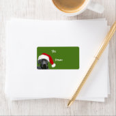 ブラックラボクリスマスプレゼント ラベル (インサイチュ)