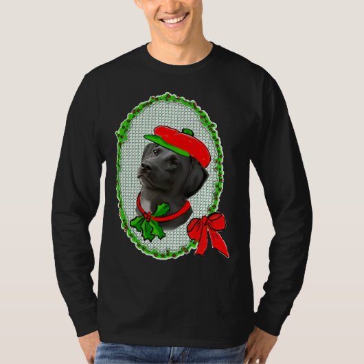 ブラックラボクリスマス171 Tシャツ (正面)