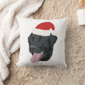ブラックラボクリスマス クッション (ブランケット)