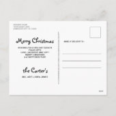 ブラックラボクリスマス(鳥)ショウジョウコウカンチョウカワイトラブラドールドッグ シーズンポストカード (裏面)