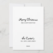 ブラックラボクリスマス(鳥)ショウジョウコウカンチョウ-ラブラドールかわいい犬 シーズンカード (裏面)