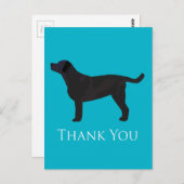 ブラックラボサンキューカードデザイン ポストカード (正面/裏面)